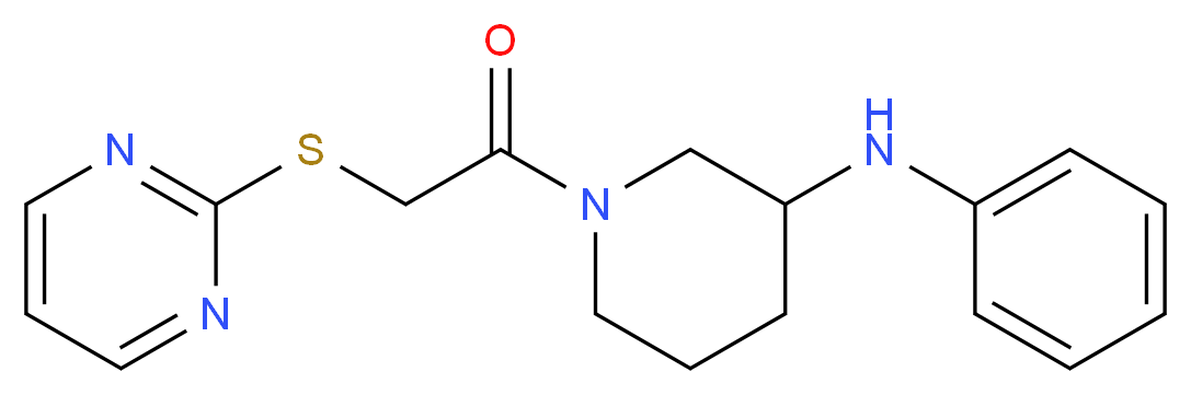 N-phenyl-1-[(2-pyrimidinylthio)acetyl]-3-piperidinamine_分子结构_CAS_)