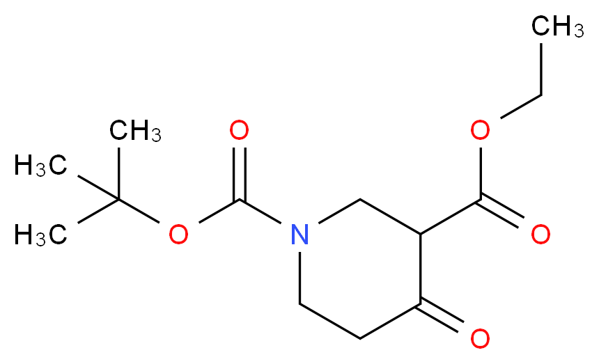 N-BOC-3-CARBOETHOXY-4-PIPERIDONE_分子结构_CAS_98977-34-5)