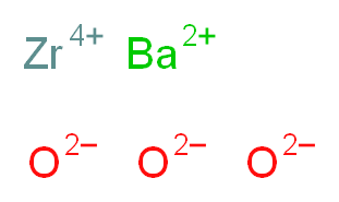 zirconium(4+) ion barium(2+) ion trioxidandiide_分子结构_CAS_12009-21-1