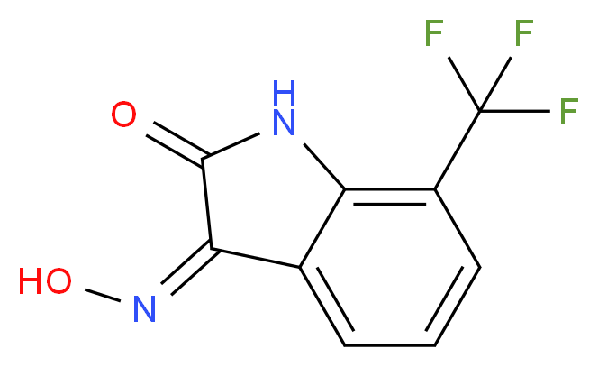 (3Z)-3-(hydroxyimino)-7-(trifluoromethyl)-2,3-dihydro-1H-indol-2-one_分子结构_CAS_74396-78-4