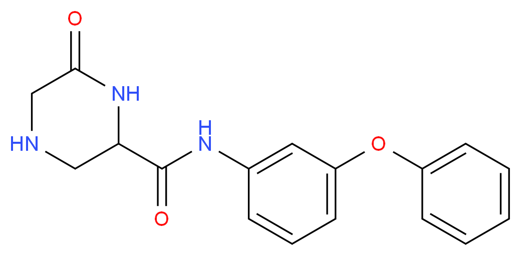 6-oxo-N-(3-phenoxyphenyl)piperazine-2-carboxamide_分子结构_CAS_)