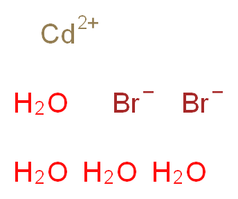 cadmium(2+) ion tetrahydrate dibromide_分子结构_CAS_13464-92-1