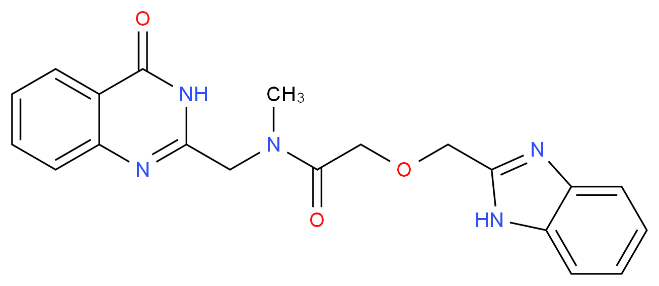 2-(1H-benzimidazol-2-ylmethoxy)-N-methyl-N-[(4-oxo-3,4-dihydro-2-quinazolinyl)methyl]acetamide_分子结构_CAS_)