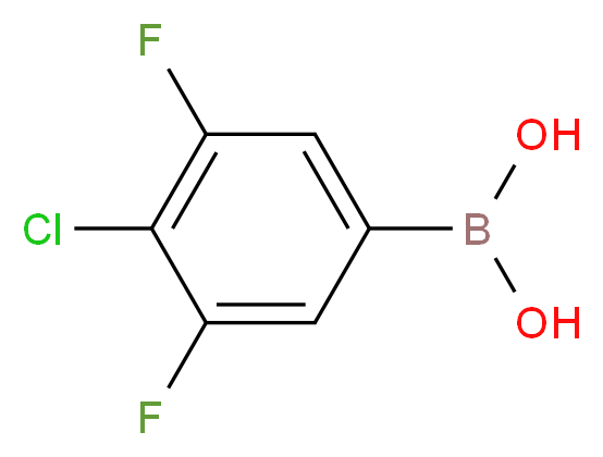(4-chloro-3,5-difluorophenyl)boronic acid_分子结构_CAS_864759-63-7