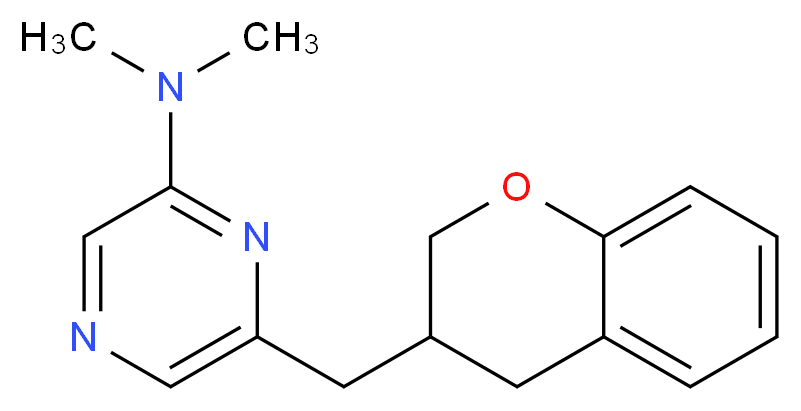 6-(3,4-dihydro-2H-chromen-3-ylmethyl)-N,N-dimethylpyrazin-2-amine_分子结构_CAS_)