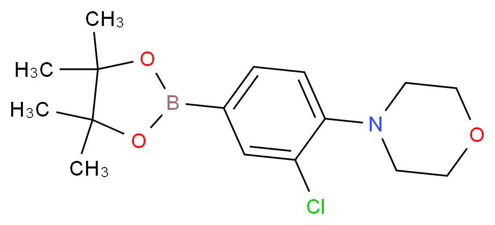 4-(2-Chloro-4-(4,4,5,5-tetramethyl-1,3,2-dioxaborolan-2-yl)phenyl)morpholine_分子结构_CAS_)