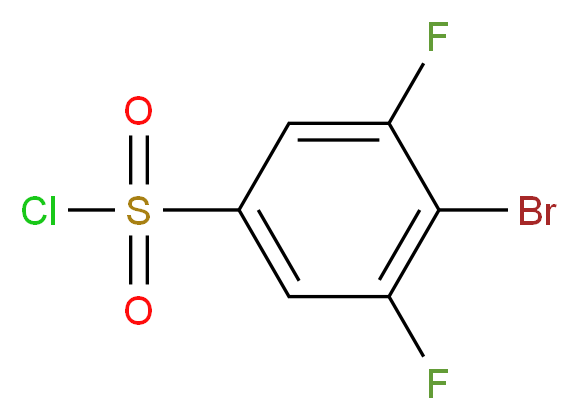 4-Bromo-3,5-difluorobenzenesulphonyl chloride_分子结构_CAS_518057-63-1)