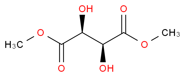 D-(-)-酒石酸二甲酯_分子结构_CAS_13171-64-7)