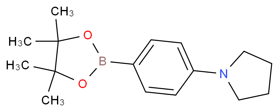 1-(4-(4,4,5,5-Tetramethyl-1,3,2-dioxaborolan-2-yl)phenyl)pyrrolidine_分子结构_CAS_852227-90-8)