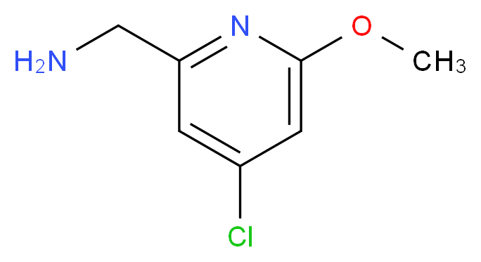 (4-chloro-6-methoxypyridin-2-yl)methanamine_分子结构_CAS_1060810-39-0