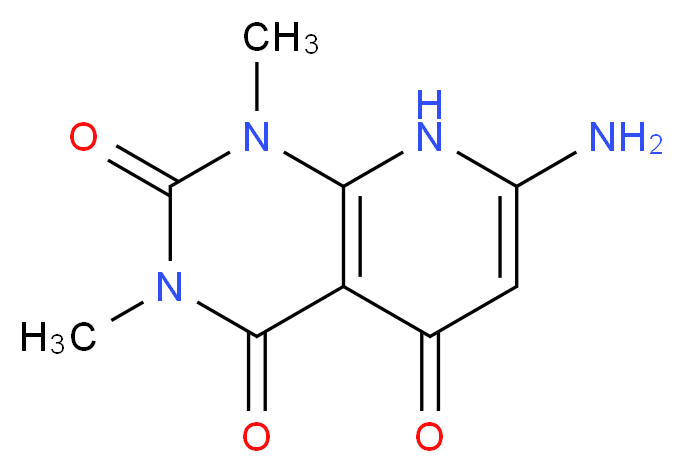 7-amino-1,3-dimethyl-1H,2H,3H,4H,5H,8H-pyrido[2,3-d]pyrimidine-2,4,5-trione_分子结构_CAS_117525-95-8