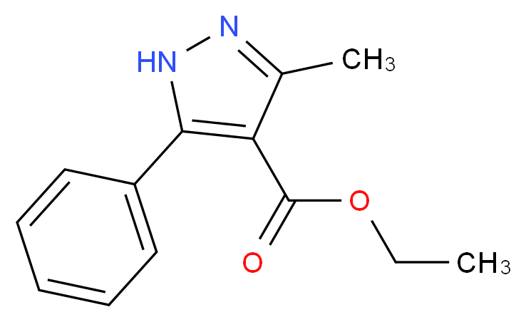 ethyl 3-methyl-5-phenyl-1H-pyrazole-4-carboxylate_分子结构_CAS_76923-16-5