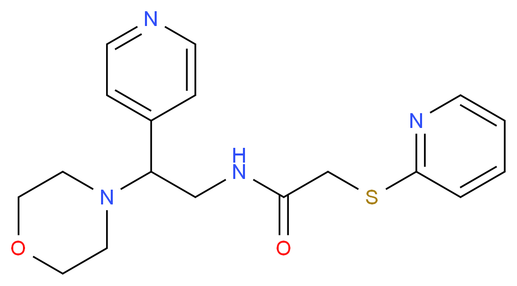 N-(2-morpholin-4-yl-2-pyridin-4-ylethyl)-2-(pyridin-2-ylthio)acetamide_分子结构_CAS_)