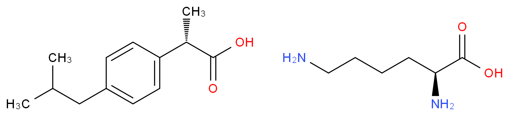 (S)-(+)-Ibuprofen (S)-(+)-Lysinate_分子结构_CAS_113403-10-4)