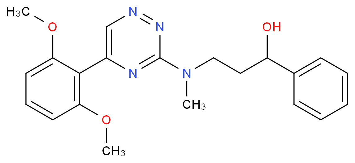 3-[[5-(2,6-dimethoxyphenyl)-1,2,4-triazin-3-yl](methyl)amino]-1-phenyl-1-propanol_分子结构_CAS_)