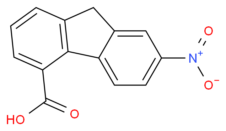 7-nitro-9H-fluorene-4-carboxylic acid_分子结构_CAS_7256-04-4