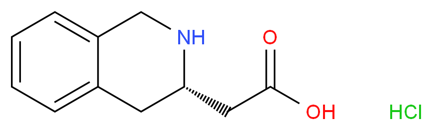 (S)-1,2,3,4-四氢异喹啉-3-乙酸盐酸盐_分子结构_CAS_270082-22-9)