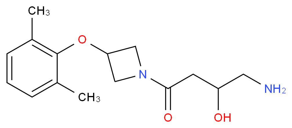 1-amino-4-[3-(2,6-dimethylphenoxy)-1-azetidinyl]-4-oxo-2-butanol_分子结构_CAS_)