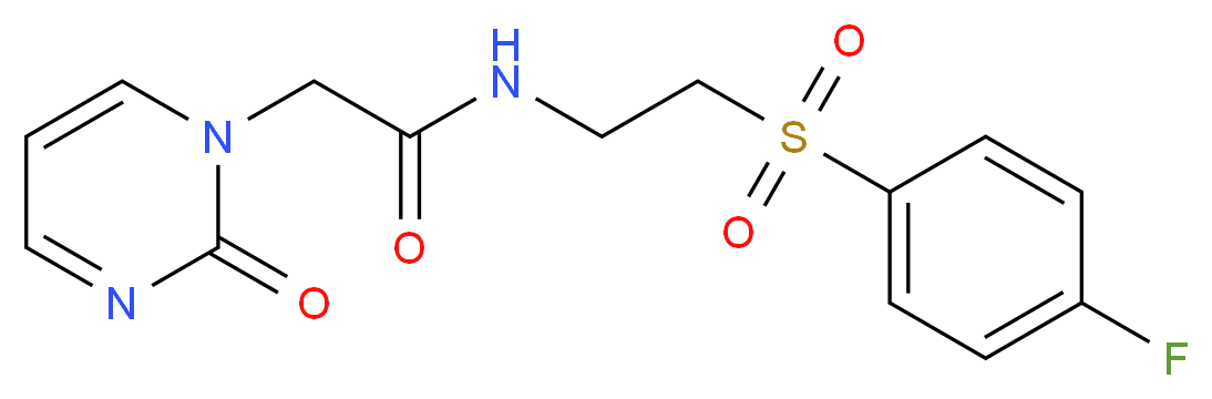 N-{2-[(4-fluorophenyl)sulfonyl]ethyl}-2-(2-oxopyrimidin-1(2H)-yl)acetamide_分子结构_CAS_)