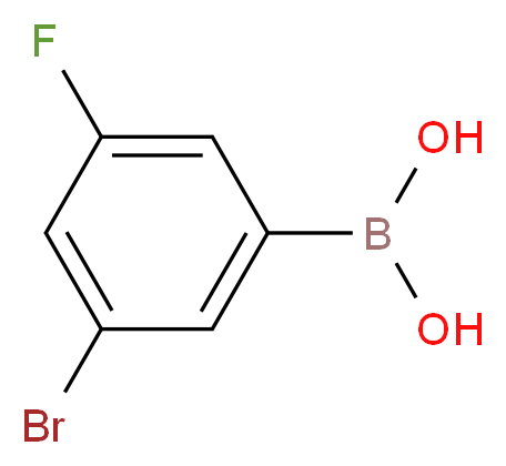 3-溴-5-氟苯硼酸_分子结构_CAS_849062-37-9)