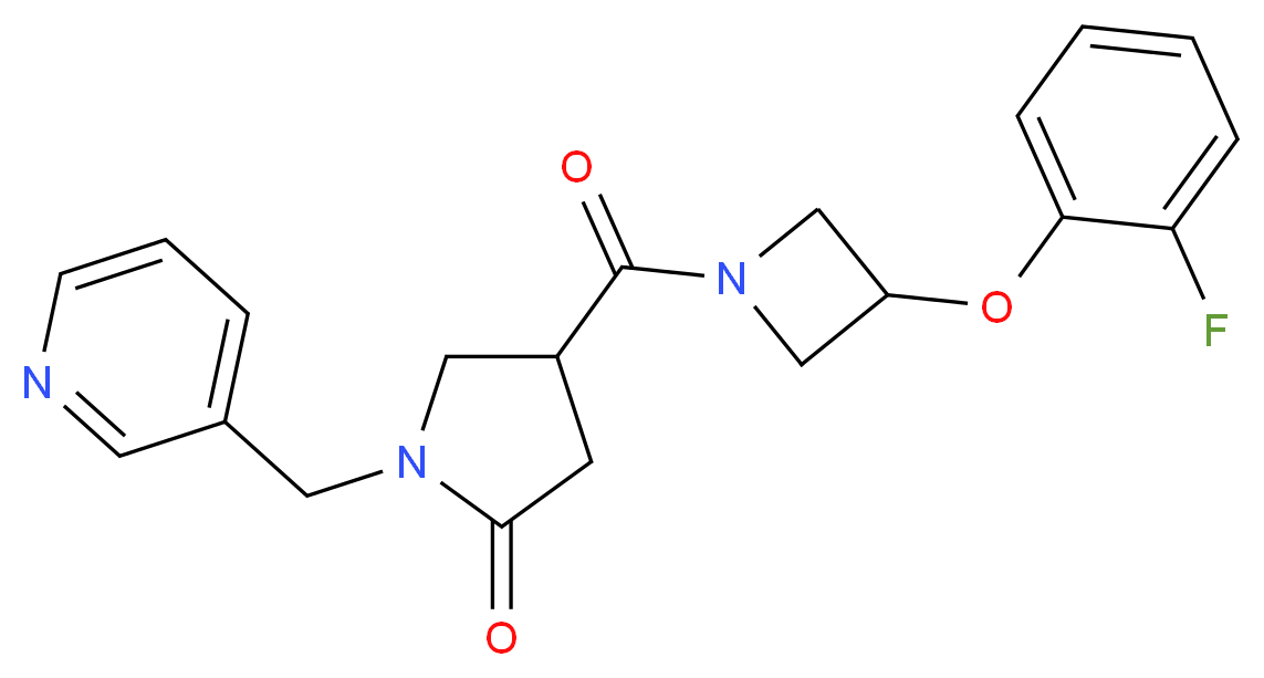 4-{[3-(2-fluorophenoxy)-1-azetidinyl]carbonyl}-1-(3-pyridinylmethyl)-2-pyrrolidinone_分子结构_CAS_)