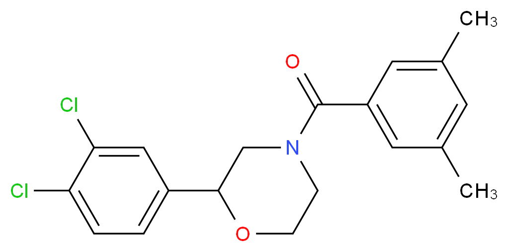 2-(3,4-dichlorophenyl)-4-(3,5-dimethylbenzoyl)morpholine_分子结构_CAS_)