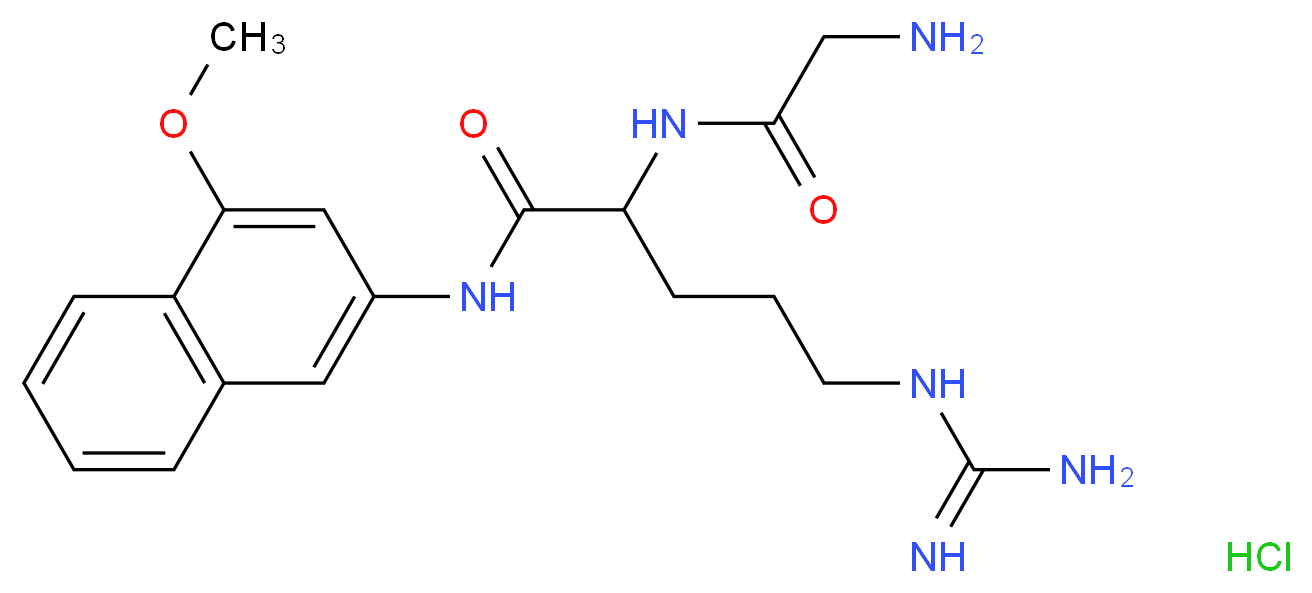 2-(2-aminoacetamido)-5-carbamimidamido-N-(4-methoxynaphthalen-2-yl)pentanamide hydrochloride_分子结构_CAS_100940-56-5