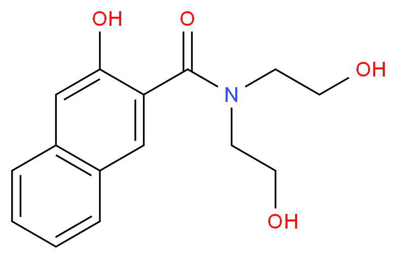 2-HYDROXY-3-NAPHTHOIC ACID DIETHANOLAMIDE_分子结构_CAS_10089-93-7)