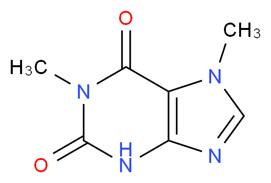 1,7-dimethyl-2,3,6,7-tetrahydro-1H-purine-2,6-dione_分子结构_CAS_611-59-6