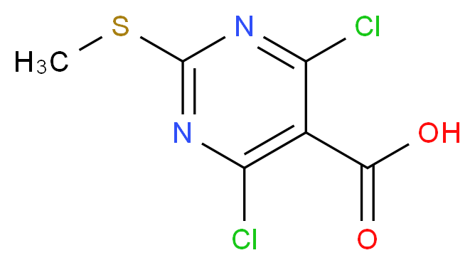 4,6-Dichloro-2-(methylthio)pyrimidine-5-carboxylic acid_分子结构_CAS_313339-35-4)