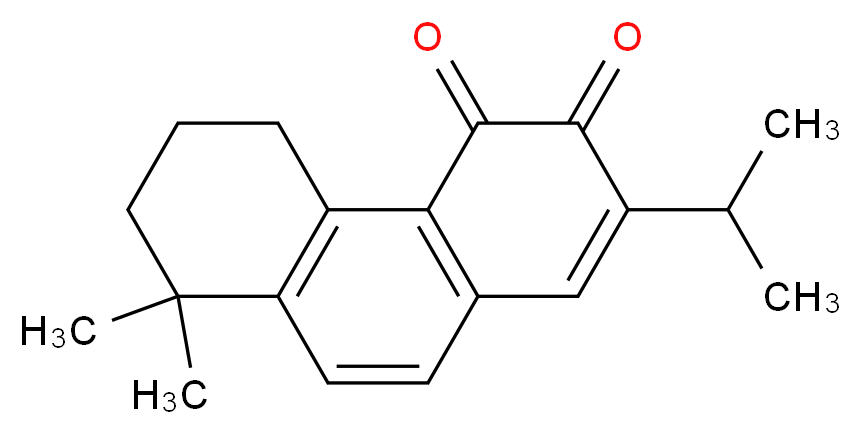 8,8-dimethyl-2-(propan-2-yl)-3,4,5,6,7,8-hexahydrophenanthrene-3,4-dione_分子结构_CAS_27210-57-7