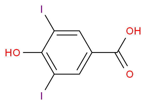 3,5-DIIODO-4-HYDROXYBENZOIC ACID_分子结构_CAS_618-76-8)