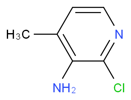 2-chloro-4-methylpyridin-3-amine_分子结构_CAS_)