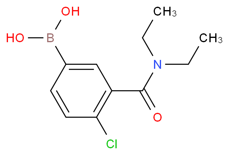4-CHLORO-3-(N,N-DIETHYLCARBAMOYL)PHENYLBORONIC ACID_分子结构_CAS_871332-68-2)