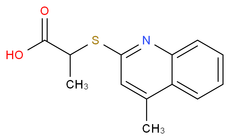 2-[(4-methylquinolin-2-yl)sulfanyl]propanoic acid_分子结构_CAS_462068-47-9