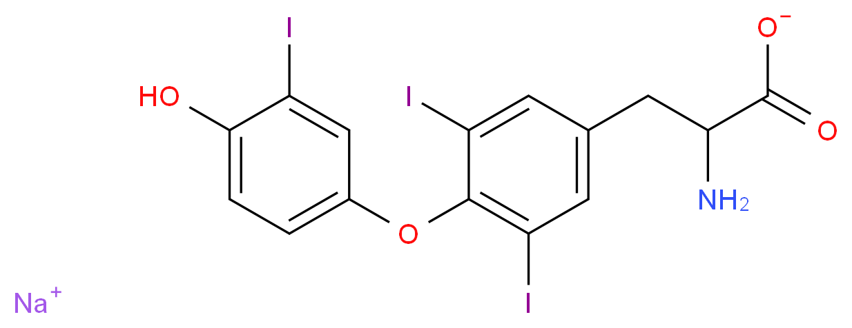 3,3',5-TRIIODO-L-THYRONINE SODIUM SALT &gamma;-IRRADIATED_分子结构_CAS_55-06-1)