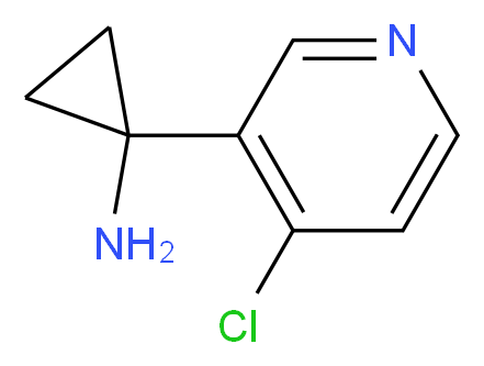 1-(4-chloropyridin-3-yl)cyclopropanamine_分子结构_CAS_1060808-98-1)