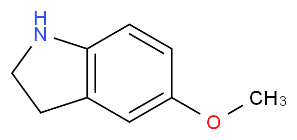 5-methoxy-2,3-dihydro-1H-indole_分子结构_CAS_21857-45-4