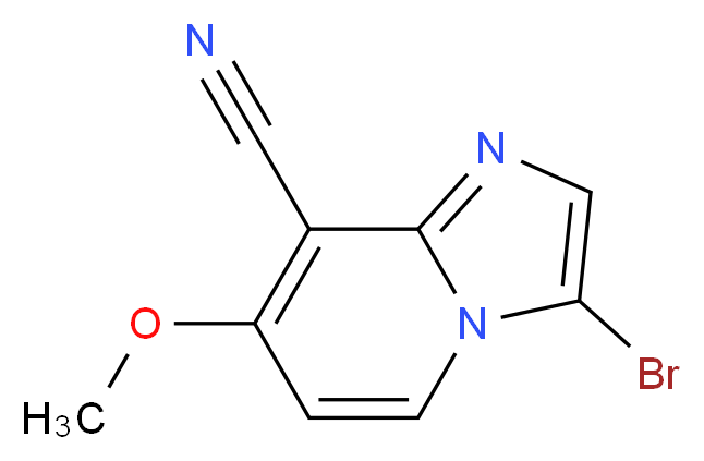 3-Bromo-7-methoxyimidazo[1,2-a]pyridine-8-carbonitrile_分子结构_CAS_1072944-45-6)