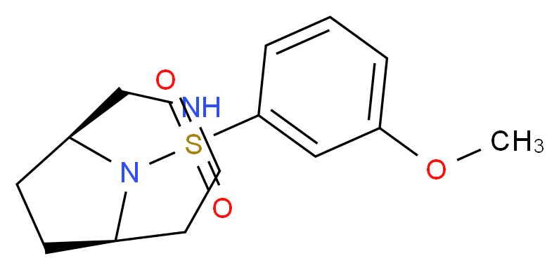 (1S*,6R*)-9-[(3-methoxyphenyl)sulfonyl]-3,9-diazabicyclo[4.2.1]nonane_分子结构_CAS_)
