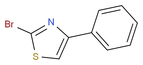 2-溴-4-苯基噻唑_分子结构_CAS_57516-16-2)