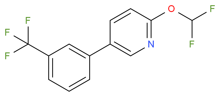 2-(DifluoroMethoxy)-5-(3-(trifluoroMethyl)phenyl)pyridine_分子结构_CAS_1261628-34-)