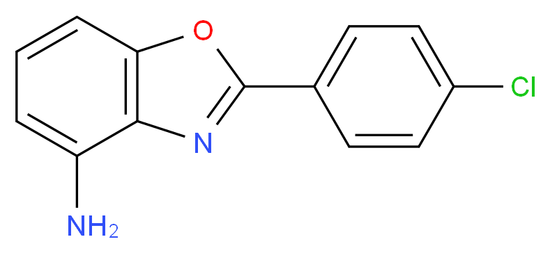 2-(4-chlorophenyl)-1,3-benzoxazol-4-amine_分子结构_CAS_1159527-26-0