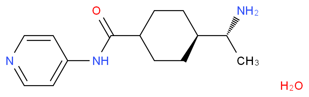 4-[(1R)-1-aminoethyl]-N-(pyridin-4-yl)cyclohexane-1-carboxamide hydrate_分子结构_CAS_331752-47-7