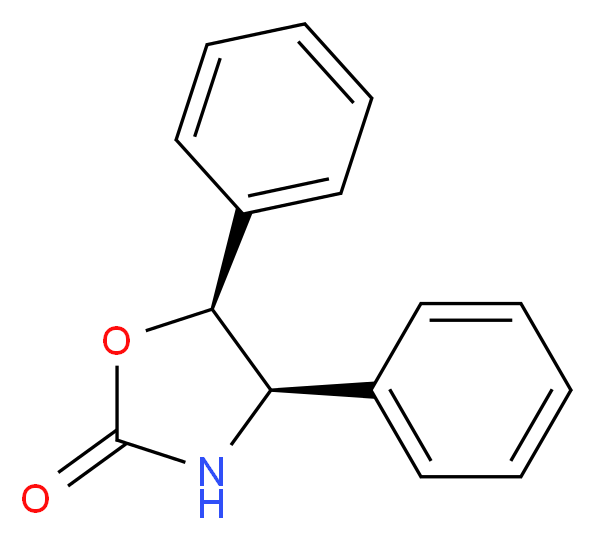 (4R,5S)-cis-4,5-Diphenyloxazolidin-2-one_分子结构_CAS_86286-50-2)