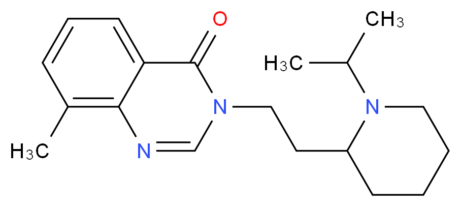 3-[2-(1-isopropylpiperidin-2-yl)ethyl]-8-methylquinazolin-4(3H)-one_分子结构_CAS_)