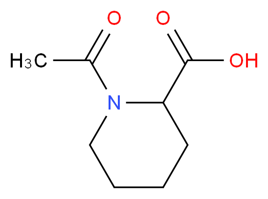 1-acetylpiperidine-2-carboxylic acid_分子结构_CAS_35677-87-3