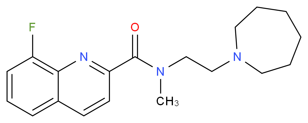 N-(2-azepan-1-ylethyl)-8-fluoro-N-methylquinoline-2-carboxamide_分子结构_CAS_)
