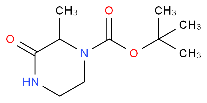 tert-butyl 2-methyl-3-oxopiperazine-1-carboxylate_分子结构_CAS_76003-30-0