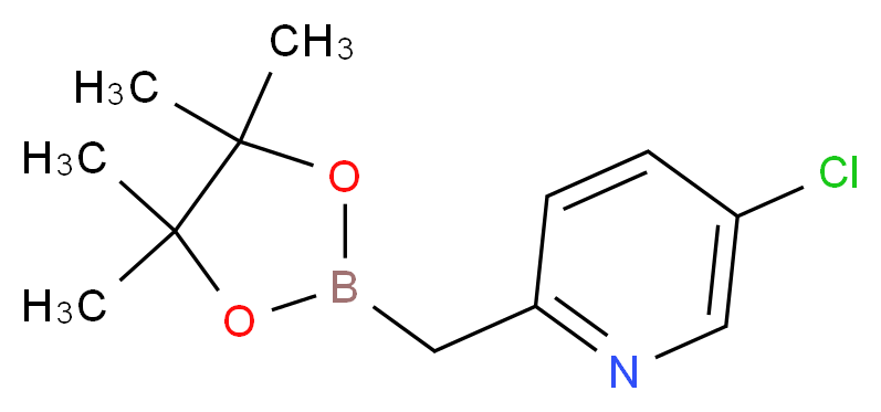 2-(5-CHLOROPYRIDIN-2-YL)METHYL-4,4,5,5-TETRAMETHYL-[1,3,2]DIOXABOROLANE_分子结构_CAS_)